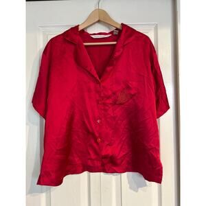 Vintage Victoria's Secret Red Satin Pajamas